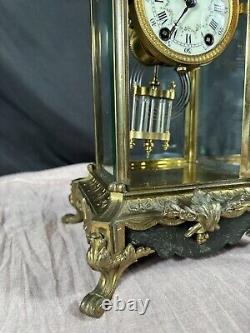 Antique 1900's Seth Thomas Brass Mantle Clock Fully Restored, 8 day Movement