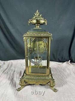 Antique 1900's Seth Thomas Brass Mantle Clock Fully Restored, 8 day Movement