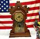Antique 1900s Seth Thomas Alarm 8 Day Mantle Clock W Key