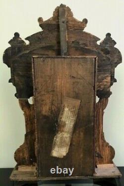 Antique 1904 Seth Thomas Gingerbread Oak Wood Clock Case w Parts Only