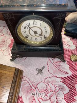 Antique 1904 Seth Thomas Sussex 8-Day Adamantine Mantel Clock TESTED