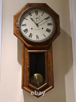 Antique 1913 SETH THOMAS World Octagon Long Drop 30 Day Regulator Wall Clock