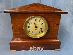 Antique 1915 Seth Thomas Wooden Celluloid Adamantine Chimes Mantel Clock, 693