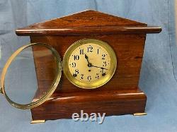 Antique 1915 Seth Thomas Wooden Celluloid Adamantine Chimes Mantel Clock, 693