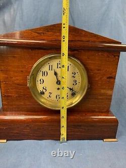 Antique 1915 Seth Thomas Wooden Celluloid Adamantine Chimes Mantel Clock, 693