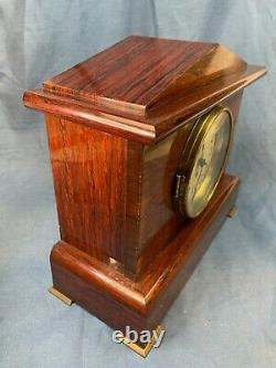 Antique 1915 Seth Thomas Wooden Celluloid Adamantine Chimes Mantel Clock, 693