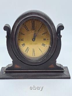 Antique 1920's SETH THOMAS 8 Day Gothic Art Deco Mahogany Mantel Shelf Clock
