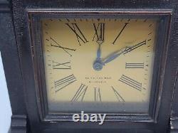 Antique 1920's SETH THOMAS 8 Day Gothic Art Deco Mahogany Mantel Shelf Clock 4J