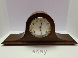 Antique 1920's SETH THOMAS Mahogany Art Deco Tambour Humpback Mantel Shelf Clock