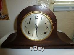Antique 1920's Sentinel Tambour 8 Day Seth Thomas #89 Mantel Clock 9 X17 Inches