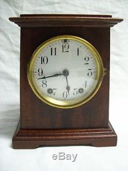 Antique 1920's Seth Thomas 8 Day Mantle Chime Clock Rare Tower Shape with Key