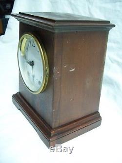 Antique 1920's Seth Thomas 8 Day Mantle Chime Clock Rare Tower Shape with Key