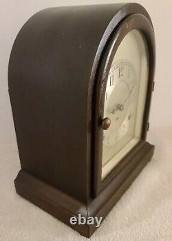 Antique 1920s SETH THOMAS Time & Strike Mahogany Beehive Mantel Shelf Clock 89AL