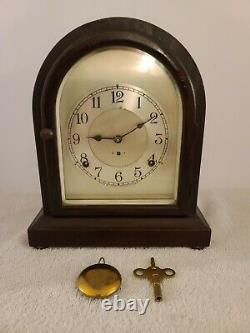 Antique 1920s SETH THOMAS Time & Strike Mahogany Beehive Mantel Shelf Clock 89AL