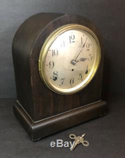 Antique 1930s SETH THOMAS Wood Key Wound Pendulum Shelf Mantle Clock Vintage