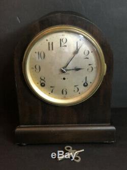 Antique 1930s SETH THOMAS Wood Key Wound Pendulum Shelf Mantle Clock Vintage