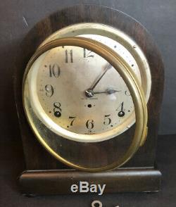 Antique 1930s SETH THOMAS Wood Key Wound Pendulum Shelf Mantle Clock Vintage