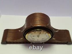 Antique 1939 SETH THOMAS Deco Nautical'Ships Wheel' Tambour Mantel Shelf Clock