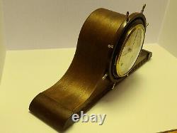 Antique 1939 SETH THOMAS Deco Nautical'Ships Wheel' Tambour Mantel Shelf Clock