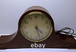 Antique 1950s Seth Thomas Lynton-1E Tambour Electric Striking Mantle Clock