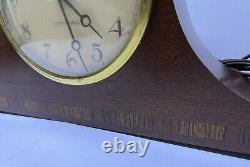 Antique 1950s Seth Thomas Lynton-1E Tambour Electric Striking Mantle Clock
