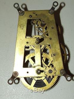 Antique 19th C. SETH THOMAS Wall Regulator Brass Clock Movement Time Only 123H