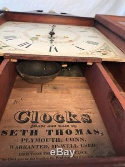 Antique 19th C Seth Thomas Shelf Clock