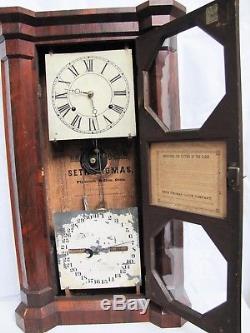 Antique 19th Century 1860 Seth Thomas American Flag & Eagle Calendar Clock