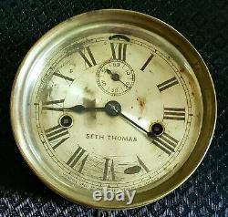 Antique 19th Century Working Seth Thomas Nautucal Ship Clock