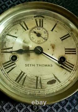 Antique 19th Century Working Seth Thomas Nautucal Ship Clock