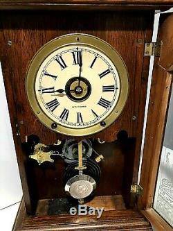 Antique 8 Day Seth Thomas City Series Omaha Mantle Chime Clock Working