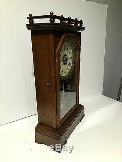 Antique 8 Day Seth Thomas City Series Omaha Mantle Chime Clock Working