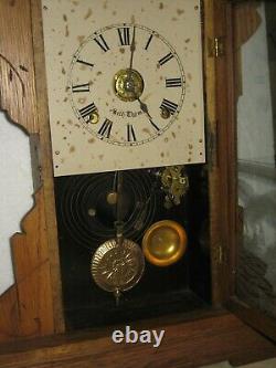 Antique 8 Day Seth Thomas Fleet No. 3 Shelf Mantle Clock Working + Alarm