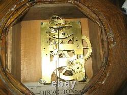 Antique 8 Day Seth Thomas Short Drop Wall Regulator Clock Working Very Clean