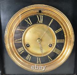 Antique Aesthetic Black Marble Seth Thomas Mantle Clock Randall T Andrews