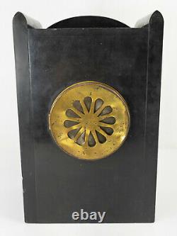 Antique Aesthetic Black Marble Seth Thomas Mantle Clock Randall T Andrews