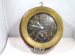 Antique Brass Seth Thomas U. S. Coast Guard 8 Day Ships Clock No Key
