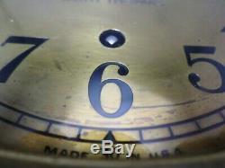 Antique Brass Ship Clock Seth Thomas US Navy WW2