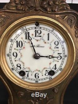 Antique Bronze Seth Thomas Mantle Clock withkey