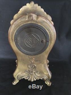 Antique Bronze Seth Thomas Mantle Clock withkey