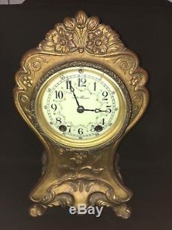 Antique Bronze Seth Thomas Mantle Clock withkey