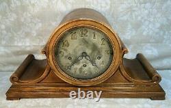 Antique Charles Jacques Mantel Clock Runs 7 Wire Gong Chime & Strike Unit Runs