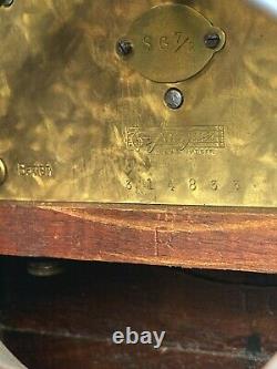 Antique Charles Jacques Mantel Clock Runs 7 Wire Gong Chime & Strike Unit Runs