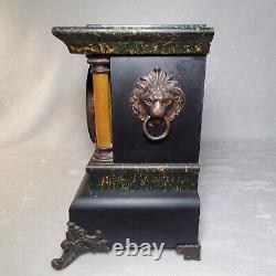 Antique Circa 1895 Seth Thomas Adamantine Faux Marble Mantle Clock Keeps Time