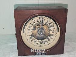 Antique Diebold /American Bank Protection Vault Safe Wind Up Clock / Seth Thomas