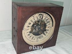 Antique Diebold /American Bank Protection Vault Safe Wind Up Clock / Seth Thomas