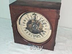 Antique Diebold /American Bank Protection Vault Safe Wind Up Clock / Seth Thomas