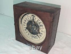 Antique Diebold /American Bank Protection Vault Safe Wind Up Clock / Seth Thomas