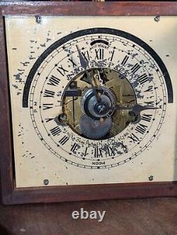 Antique Diebold /American Bank Protection Vault Safe Wind Up Clock / Seth Thomas