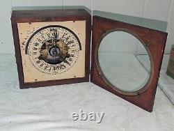 Antique Diebold /American Bank Protection Vault Safe Wind Up Clock / Seth Thomas